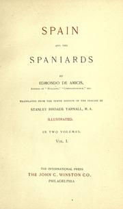 Cover of: Spain and the Spaniards by Edmondo De Amicis