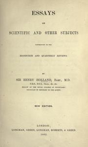 Cover of: Essays on scientific and other subjects