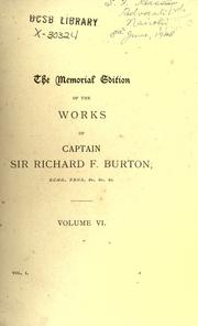 First footsteps in East Africa, or, An exploration of Harar by Richard Francis Burton