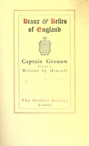 Cover of: Captain Gronow by R. H. Gronow