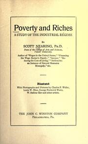 Cover of: Poverty and riches: a study of the industrial régime