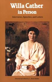 Cover of: Willa Cather in Person by Willa Cather