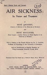 Cover of: Air sickness: its nature and treatment