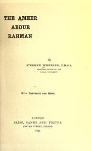 The Ameer Abdur Rahman by Stephen Wheeler