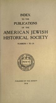 Cover of: American Jewish historical quarterly