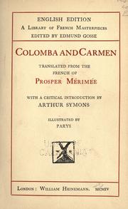 Cover of: Colomba and Carmen by Prosper Mérimée