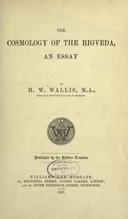 Cover of: The cosmology of the Rigveda by Henry White Wallis
