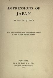 Cover of: Impressions of Japan by George H. Rittner