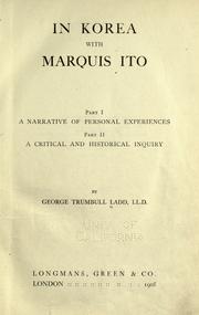 Cover of: In Korea with Marquis Ito by Ladd, George Trumbull