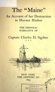 Cover of: The "Maine" by Charles Dwight Sigsbee