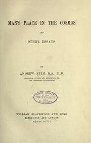 Cover of Man's place in the cosmos