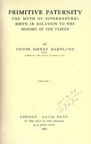 Primitive paternity by Edwin Sidney Hartland