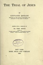 Cover of: The trial of Jesus by Giovanni Rosadi