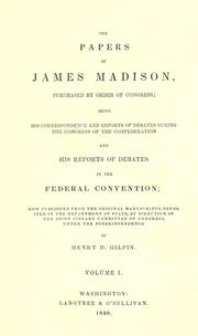 Cover of: The papers of James Madison by James Madison