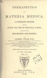 Cover of: Therapeutics and materia medica by Alfred Stillé