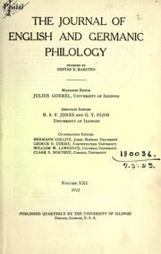 The Journal of English and Germanic philology