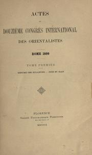Cover of: Proceedings. by International Congress of Orientalists