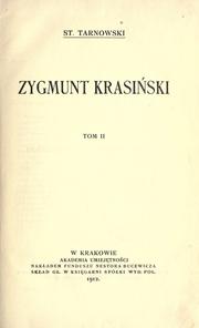 Cover of: Zygmunt Krasinski. by Stanisław Tarnowski
