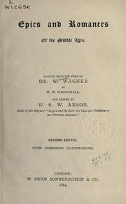 Cover of: Epics and romances of the Middle Ages by Wilhelm Wägner