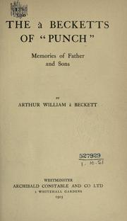 Cover of: à Becketts of "Punch." memoires of father and sons.