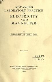 Cover of: Advanced laboratory practice in electricity and magnetism. by Earle Melvin Terry