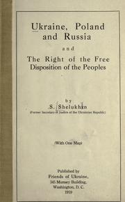 Cover of: Ukraine, Poland, and Russia and the right of the free disposition of the peoples