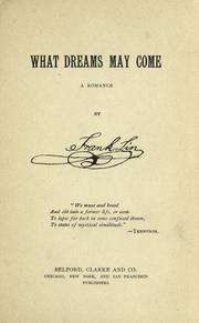 Cover of: What dreams may come by Gertrude Atherton