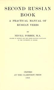 Cover of: Second Russian book: a practical manual of Russian verbs