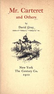 Cover of: Mr. Carteret and others | David Gray