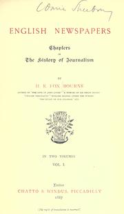 Cover of: English newspapers by Henry Richard Fox Bourne