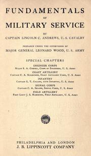 Cover of: Fundamentals of military service