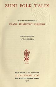 Zuñi folk tales by Frank Hamilton Cushing