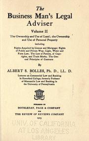 Cover of: The Business man's legal adviser by Bolles, Albert Sidney