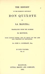 Cover of: The history of the ingenious gentleman Don Quixote of la Mancha by Miguel de Cervantes Saavedra