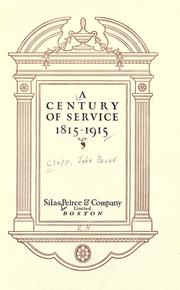 Cover of: A century of service, 1815-1915.