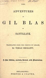 Cover of: adventures of Gil Blas of Santillane.