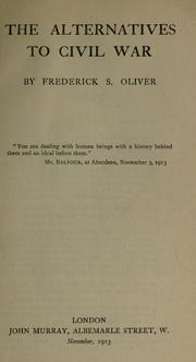 Cover of: The alternatives to civil war.