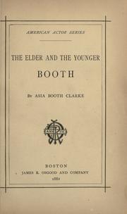 Cover of: elder and the younger Booth.