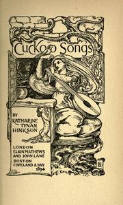 Cover of: Cuckoo songs by Katharine Tynan