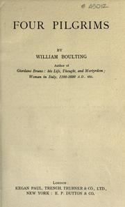 Cover of: Four pilgrims by William Boulting, William Boulting