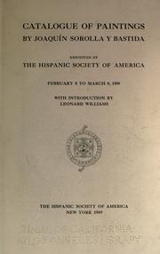 Cover of: Catalogue of paintings by Joaquin Sorolla y Bastida by Hispanic Society of America