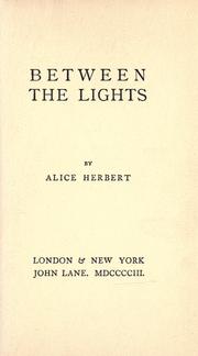 Cover of: Between the lights