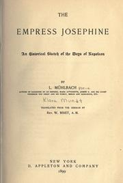 Cover of: The Empress Josephine. by Luise Mühlbach