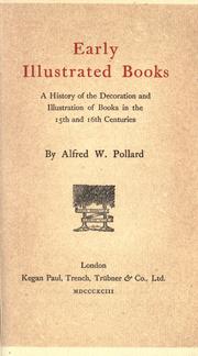 Cover of: Early illustrated books | Alfred William Pollard