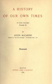Cover of: A history of our own times. by Justin McCarthy
