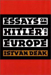 Cover of: Essays on Hitler's Europe