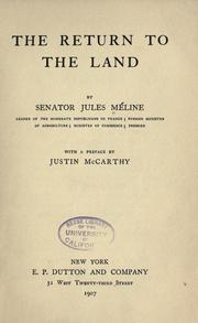 Cover of: return to the land