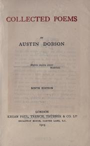 Cover of: Collected poems by Austin Dobson