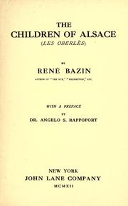 Cover of: The children of Alsace (Les Oberlés)