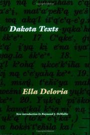 Cover of: Dakota texts by Ella Cara Deloria